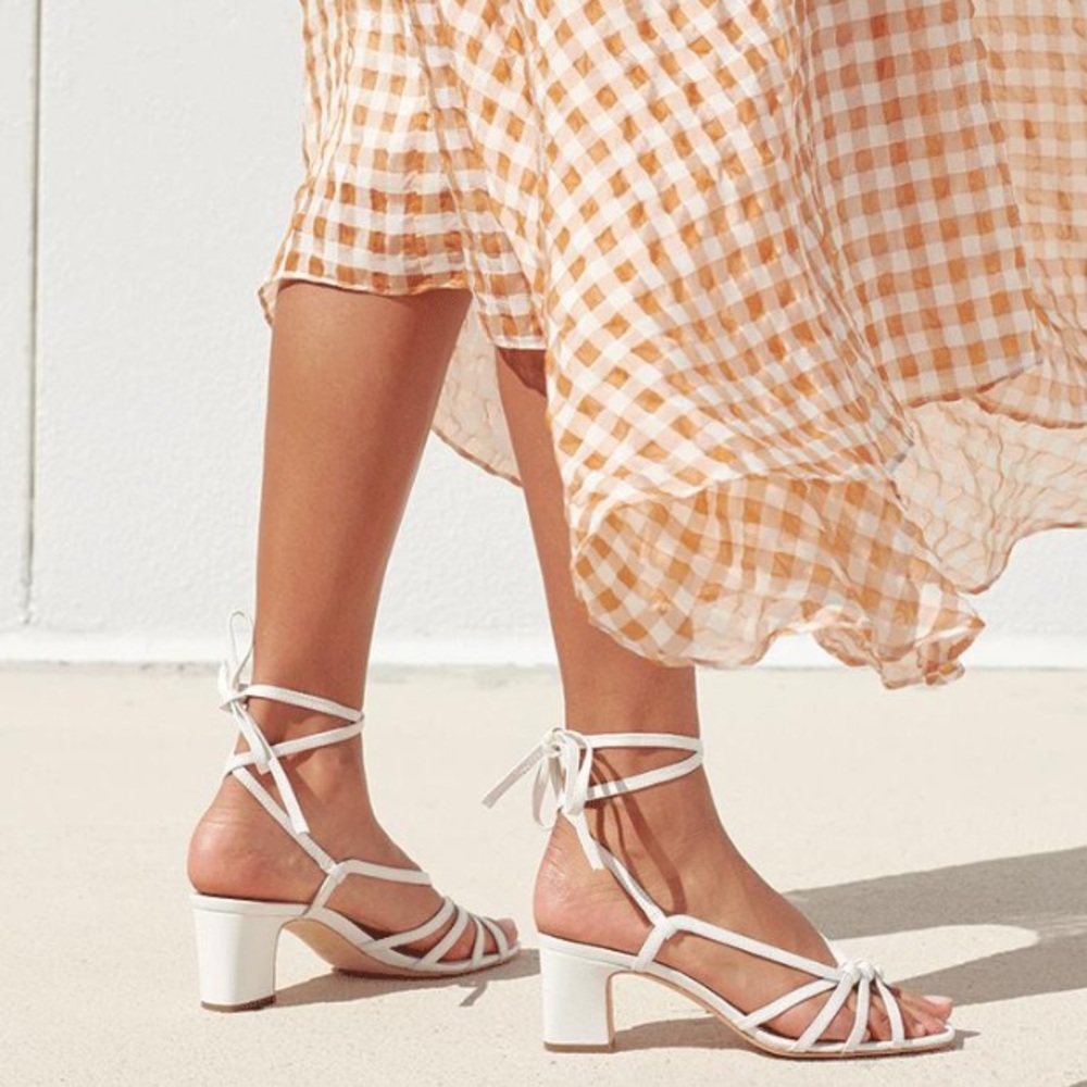 NWT Loeffler Randall Libby Heel in White